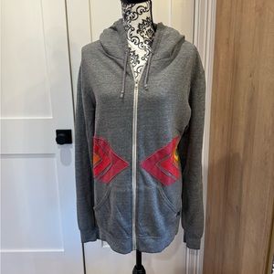 RARE Gray Aviator Nation Zip Up Hoodie in L